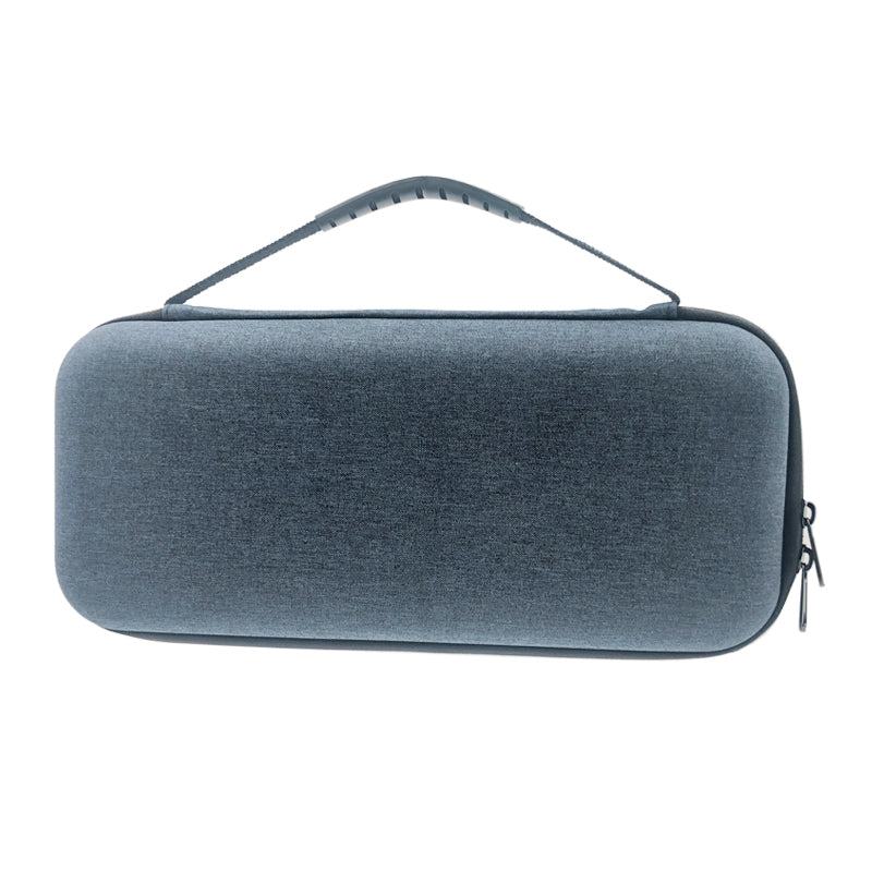 Durable grey PocketDrum storage bag with padded handle and zipper closure for carrying drum sticks and accessories.