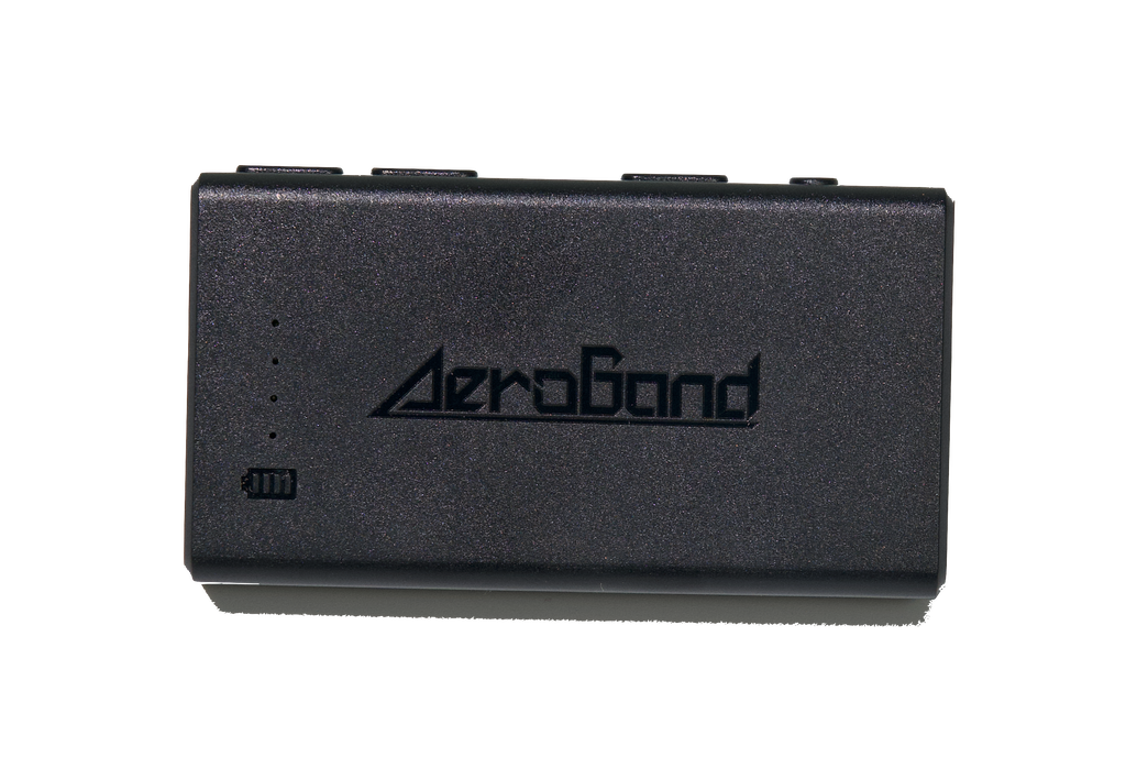 Black Aeroband PocketDrum adapter with battery indicator and logo